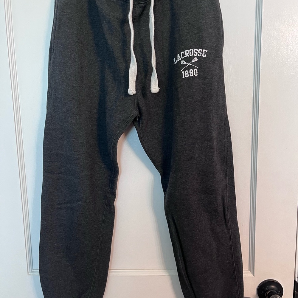 Gray Joggers with Tapered Ankles and Drawstring